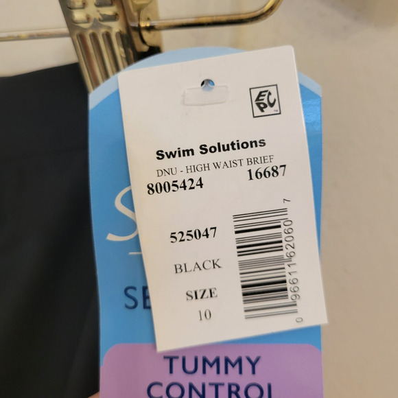 Swim Solutions Tummy Control High Waisted Bikini Bottom 10 - Picture 2 of 4